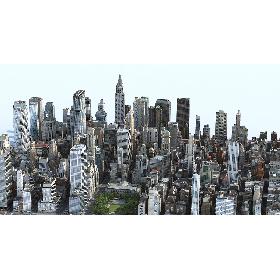 Manhattan District block01 Low Poly